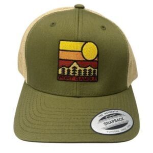 NWT Moss Green Trucker Hat Mesh Northwest Sunset Snapback Cap